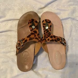 Leopard sandals. GUC